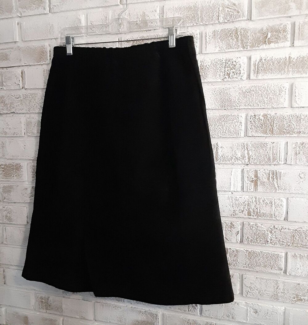 d & Co. Black Suede Leather Skirt szM Versatile Timeless Winter